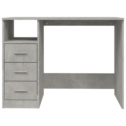 Bureau Met Lades 102X50X76 Cm Bewerkt Hout Betongrijs