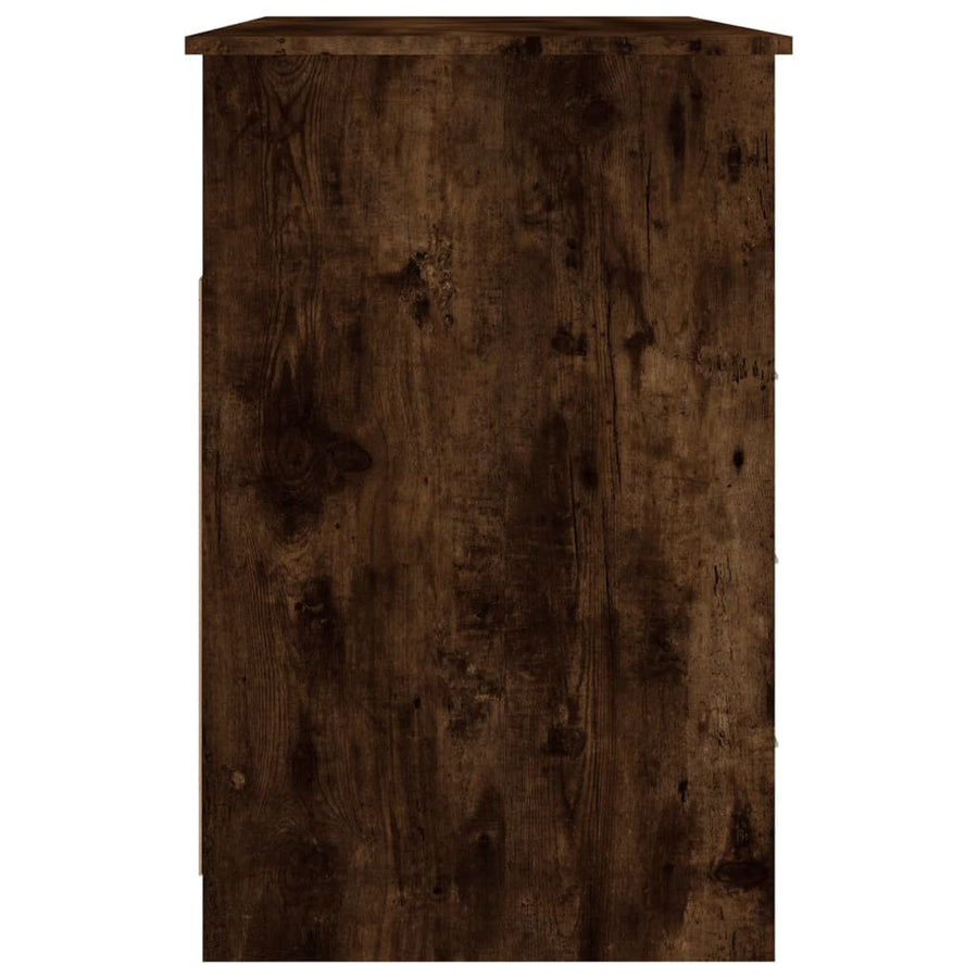 Bureau Met Lades 102X50X76 Cm Bewerkt Hout Kleurig Gerookt eiken