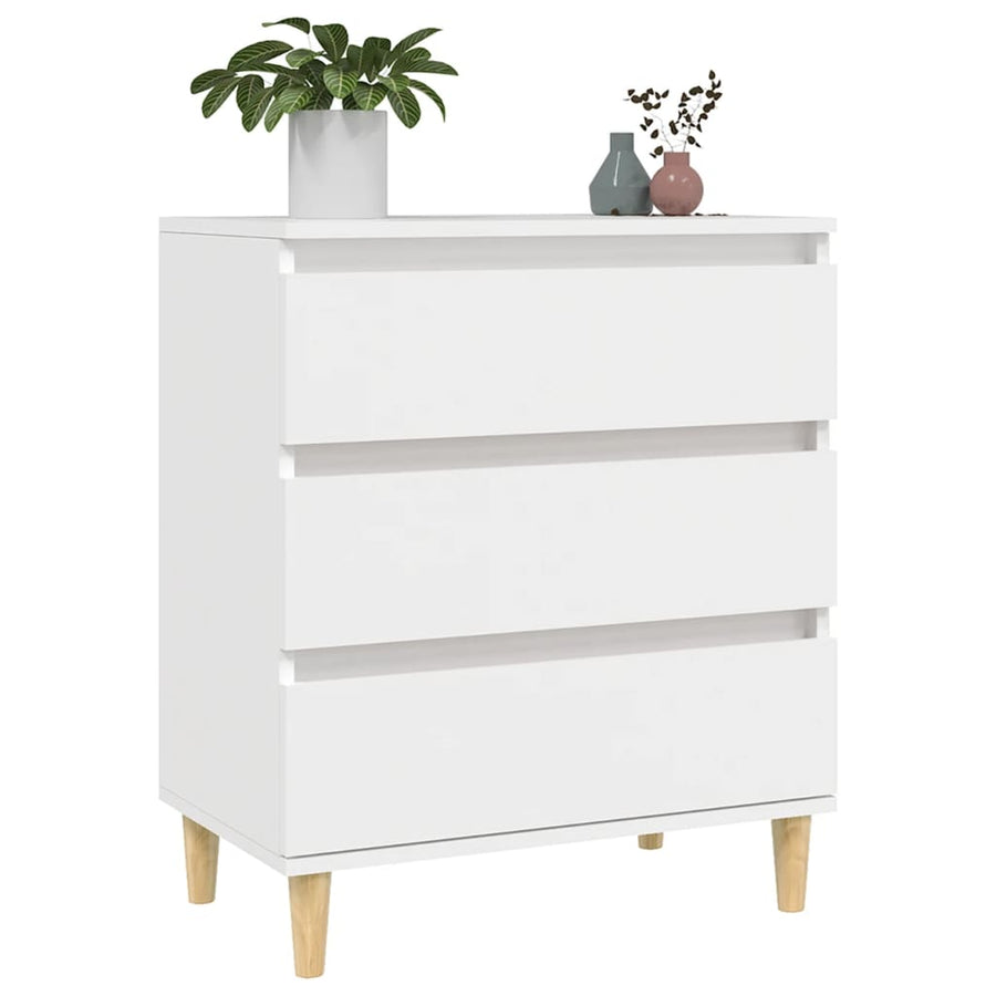 Dressoir 60X35X70 Cm Bewerkt Hout Wit