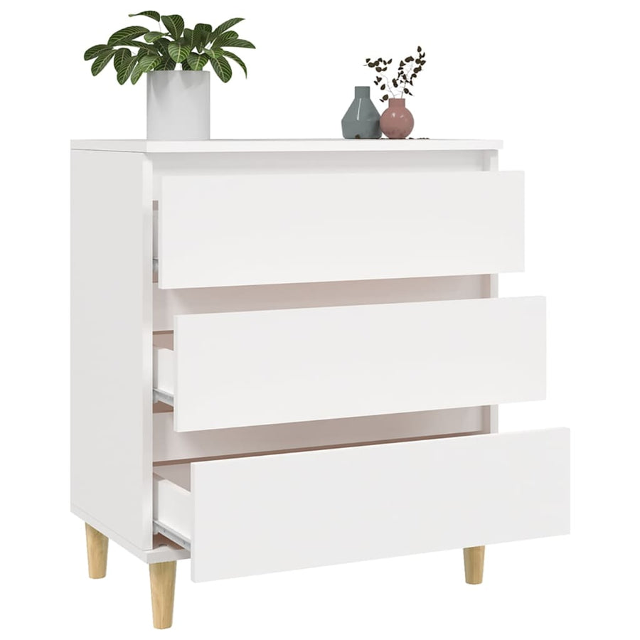 Dressoir 60X35X70 Cm Bewerkt Hout Wit