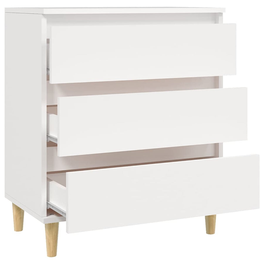 Dressoir 60X35X70 Cm Bewerkt Hout Wit