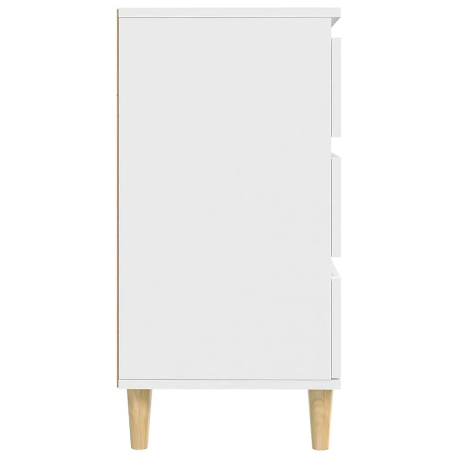 Dressoir 60X35X70 Cm Bewerkt Hout Wit
