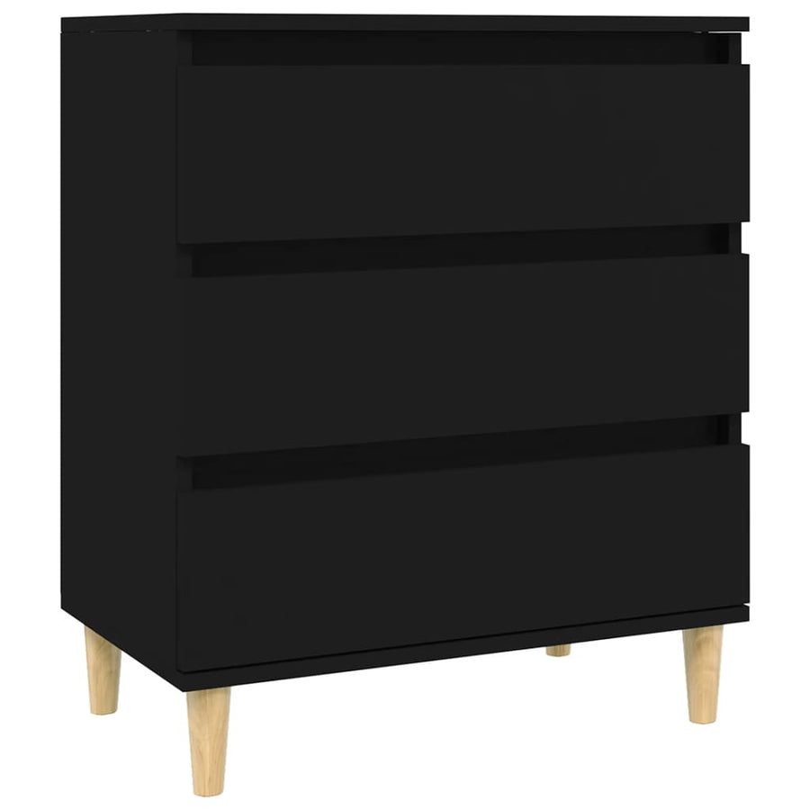 Dressoir 60X35X70 Cm Bewerkt Hout Zwart