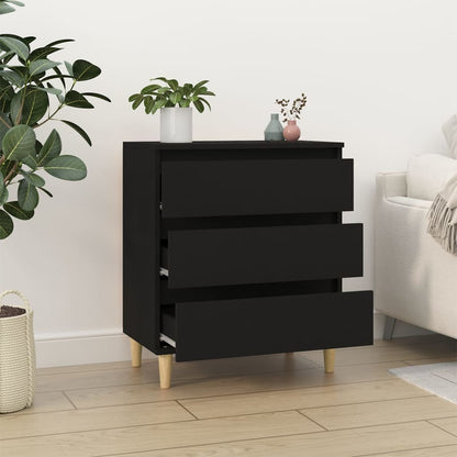 Dressoir 60X35X70 Cm Bewerkt Hout Zwart