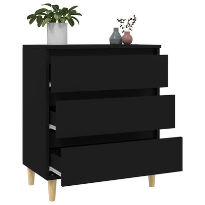 Dressoir 60X35X70 Cm Bewerkt Hout Zwart