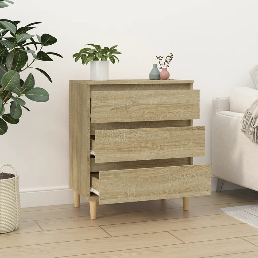 Dressoir 60X35X70 Cm Bewerkt Hout Sonoma Eikenkleurig