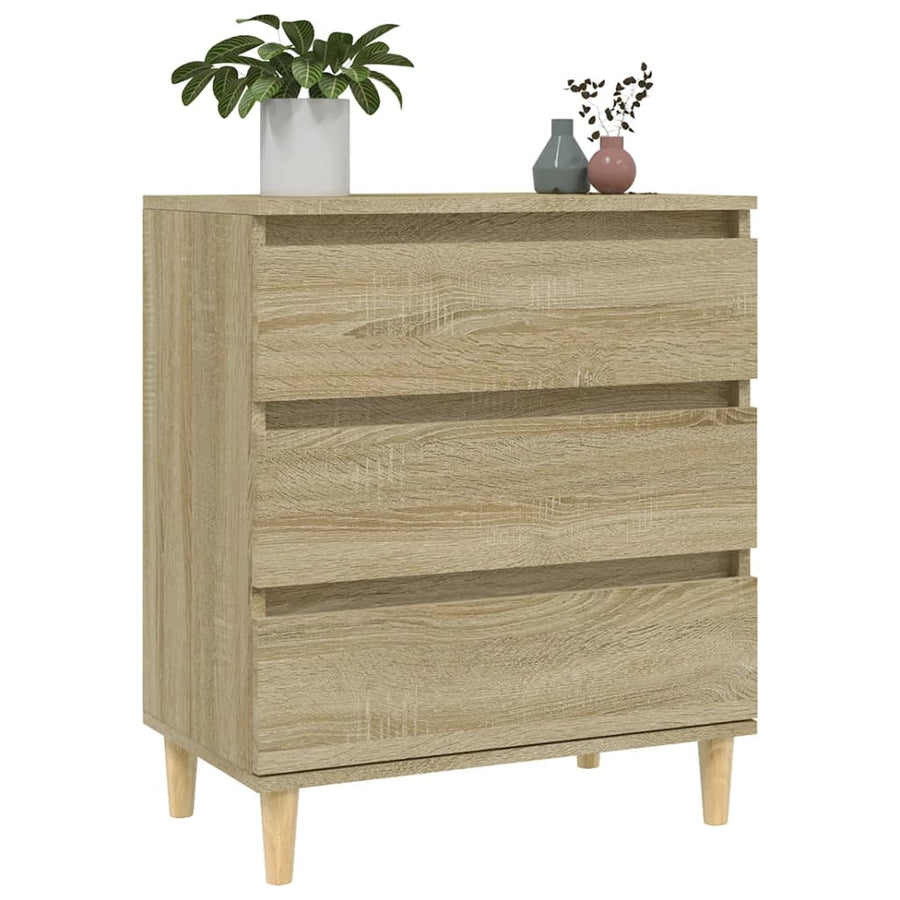 Dressoir 60X35X70 Cm Bewerkt Hout Sonoma Eikenkleurig