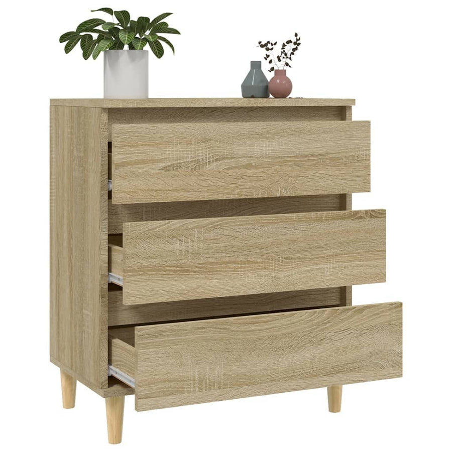 Dressoir 60X35X70 Cm Bewerkt Hout Sonoma Eikenkleurig