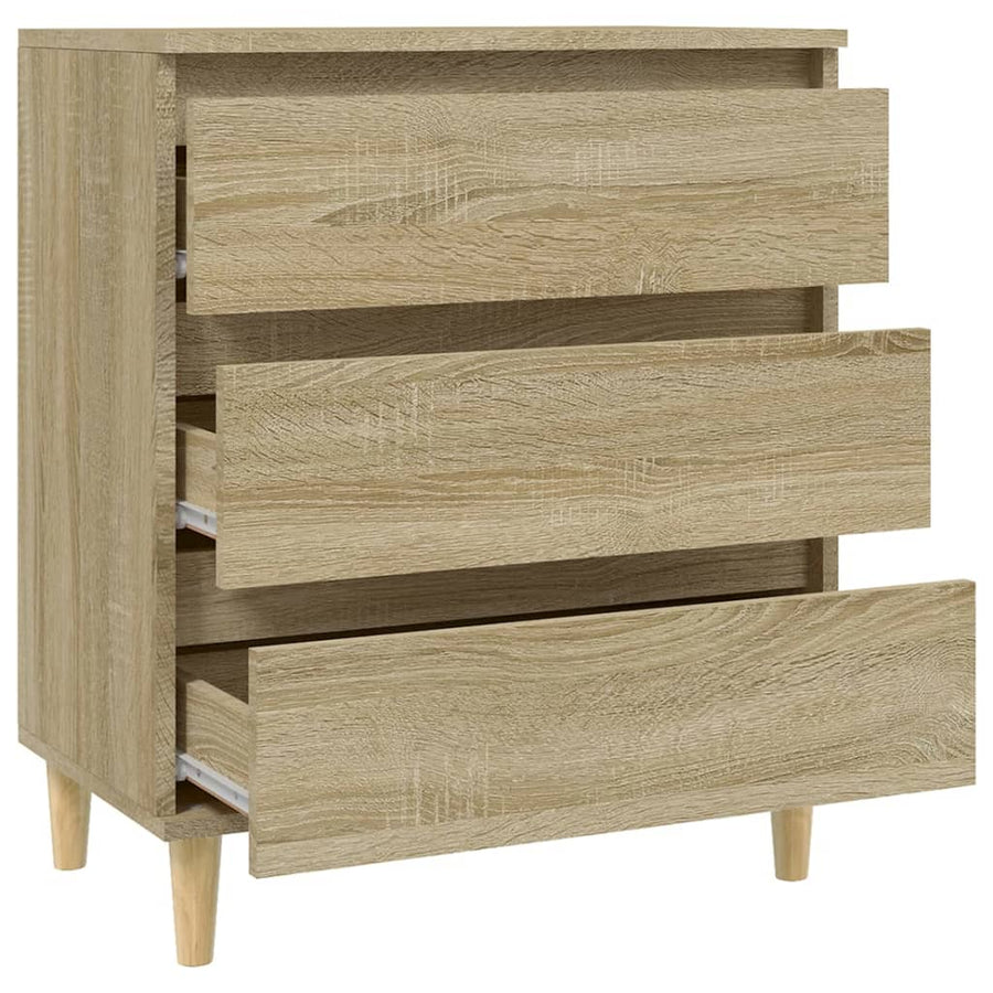 Dressoir 60X35X70 Cm Bewerkt Hout Sonoma Eikenkleurig
