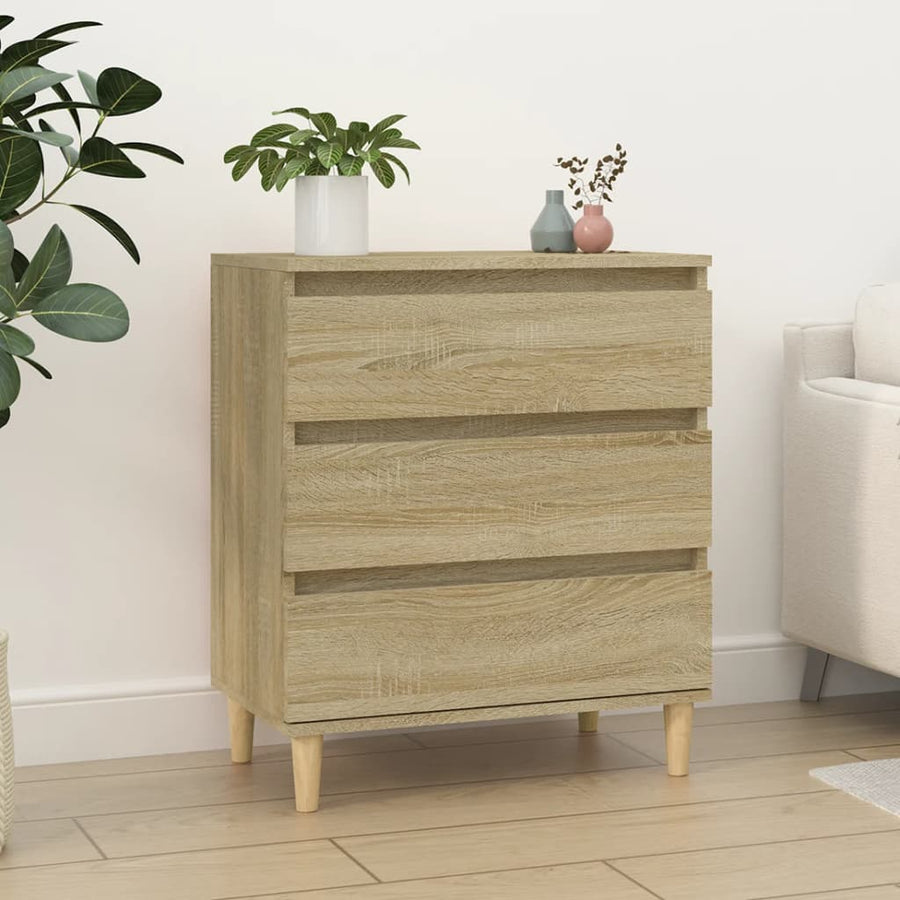Dressoir 60X35X70 Cm Bewerkt Hout Sonoma Eikenkleurig
