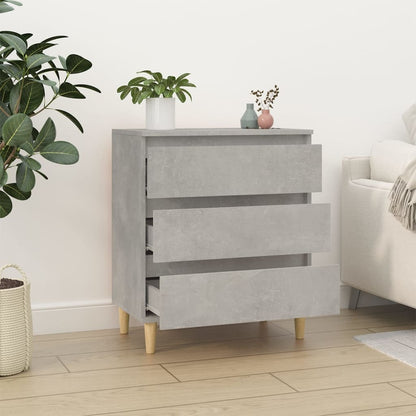 Dressoir 60X35X70 Cm Bewerkt Hout Betongrijs