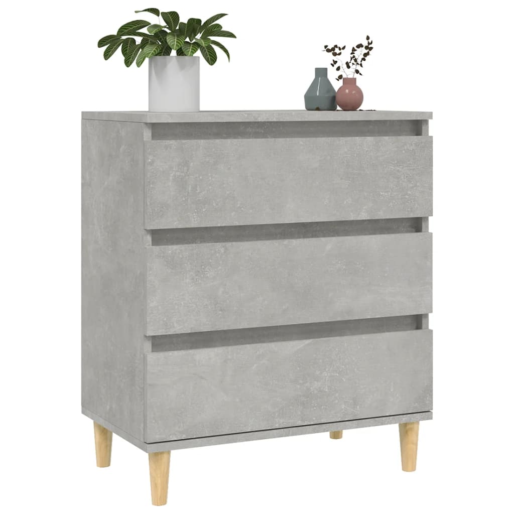 Dressoir 60X35X70 Cm Bewerkt Hout Betongrijs