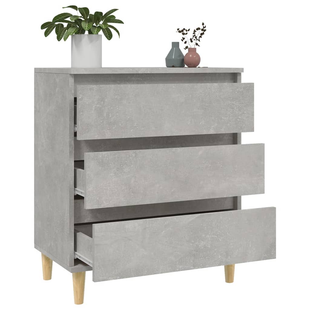 Dressoir 60X35X70 Cm Bewerkt Hout Betongrijs