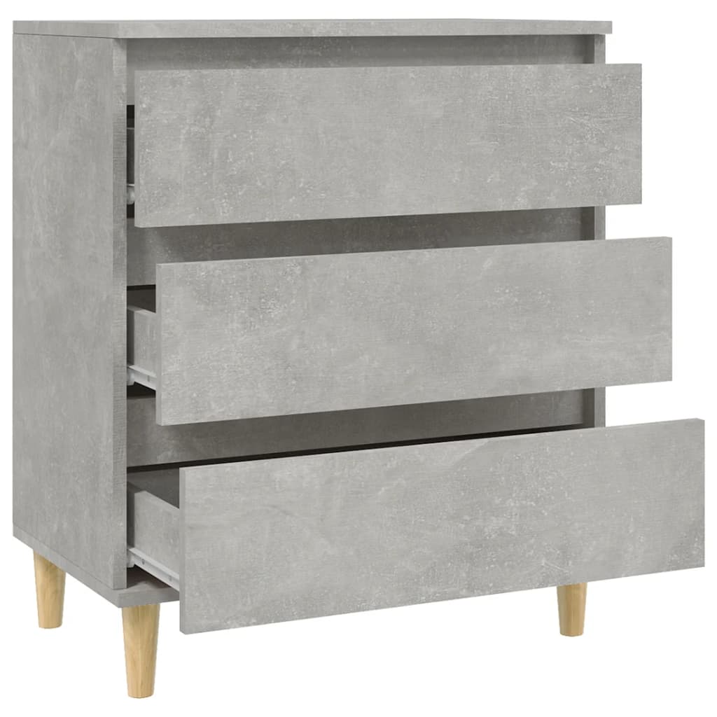 Dressoir 60X35X70 Cm Bewerkt Hout Betongrijs