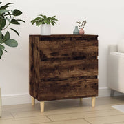 Sideboard 60x35x70 cm carved wood smoked oak look