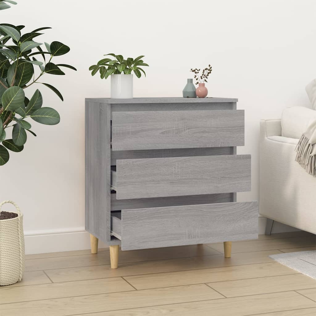 Dressoir 60X30X75 Cm Bewerkt Hout Grijs Sonoma Eikenkleurig