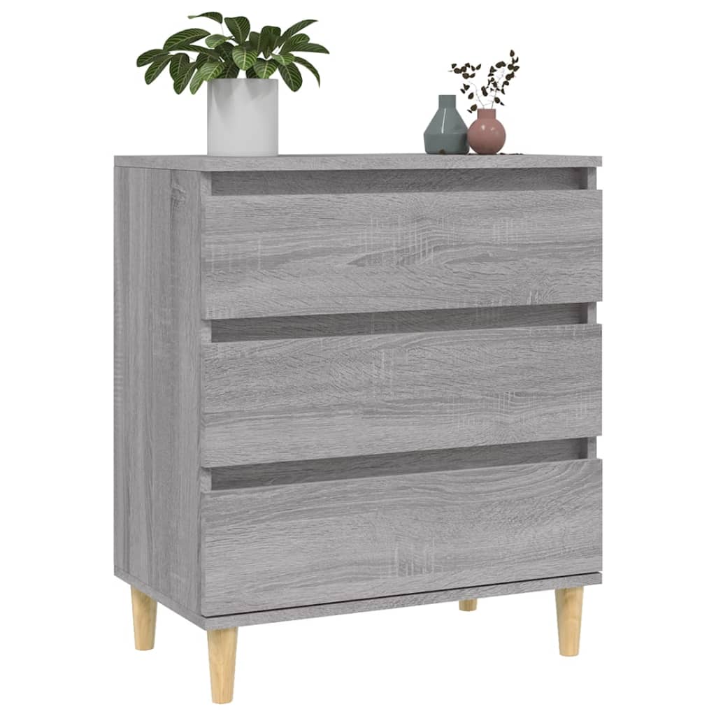 Dressoir 60X30X75 Cm Bewerkt Hout Grijs Sonoma Eikenkleurig