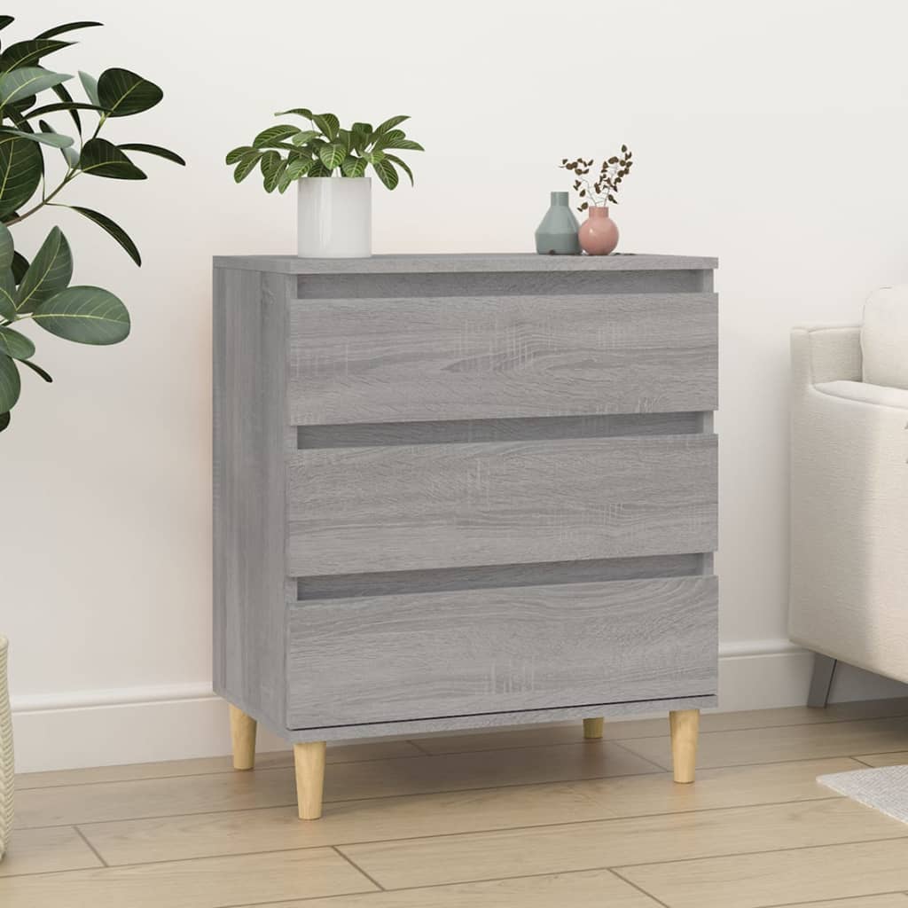 Dressoir 60X30X75 Cm Bewerkt Hout Grijs Sonoma Eikenkleurig