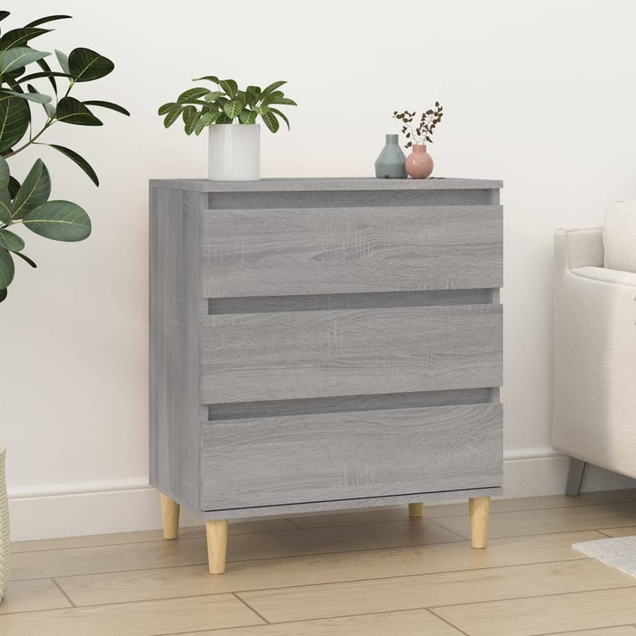 Dressoir 60X30X75 Cm Bewerkt Hout Grijs Sonoma Eikenkleurig