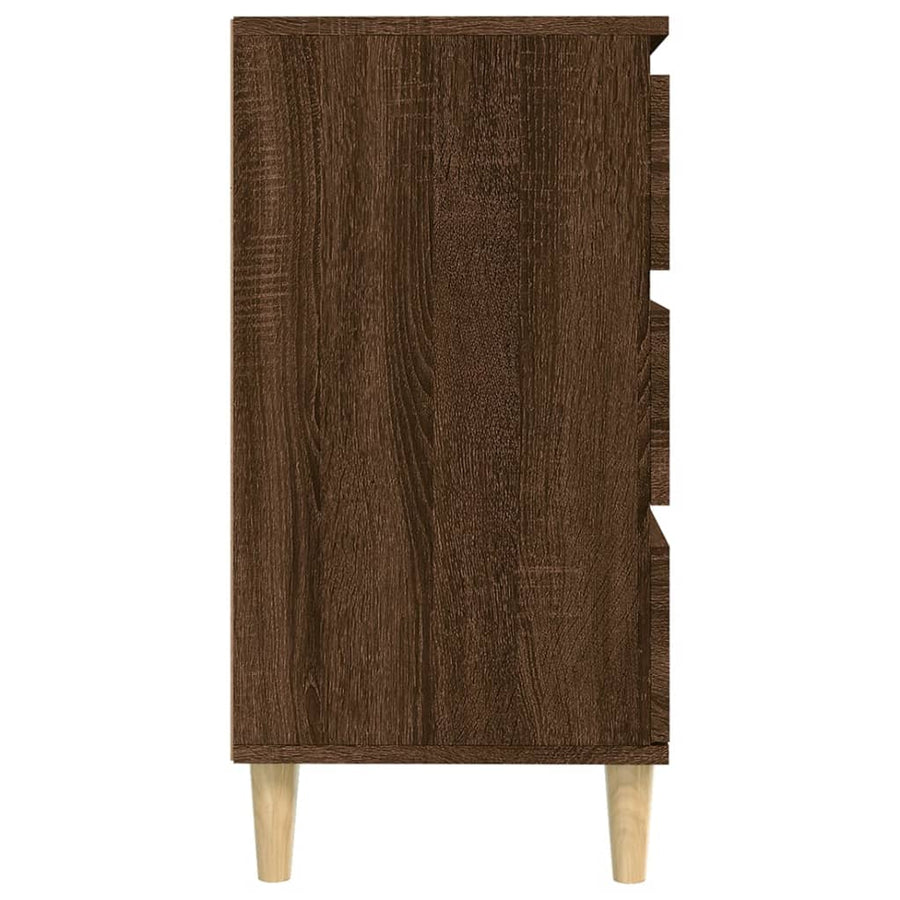 Dressoir 60X35X70 Cm Bewerkt Hout Bruin Eikenkleur