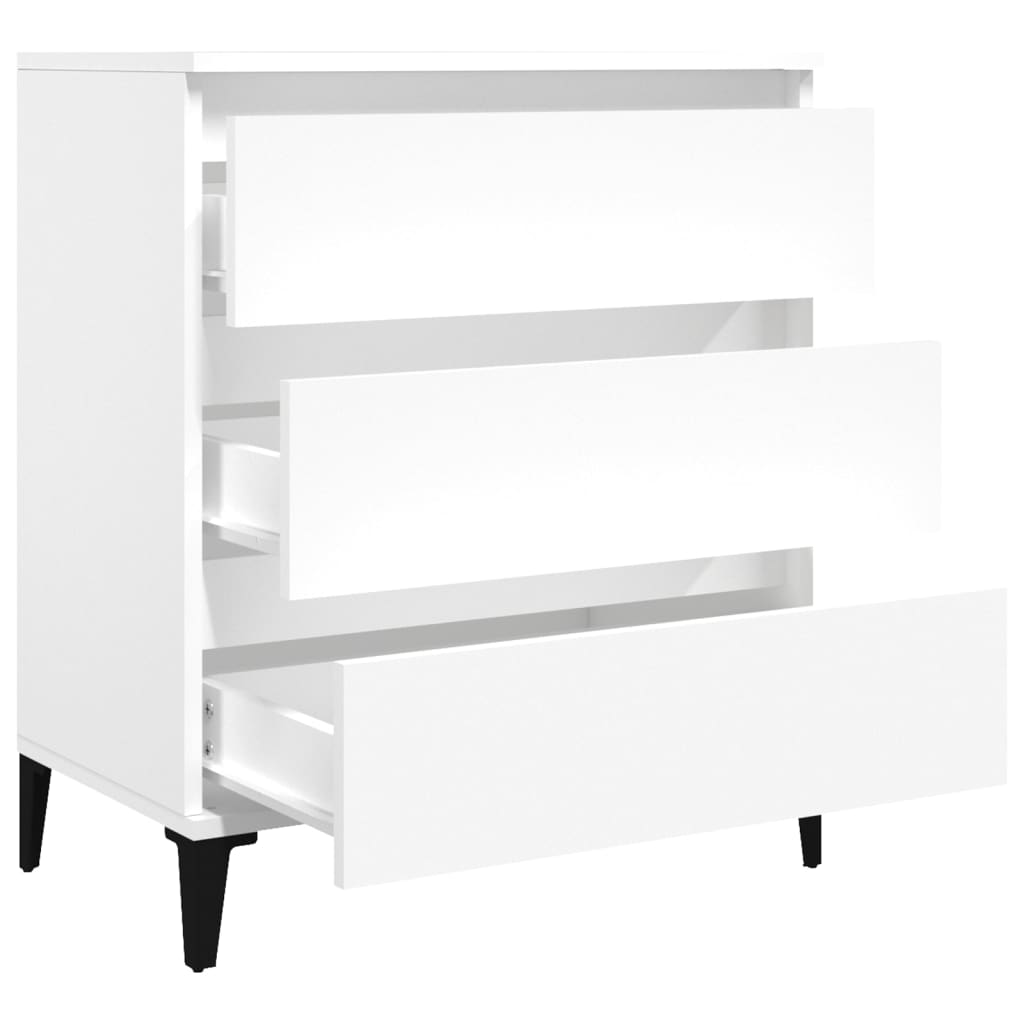 Dressoir 60X35X70 Cm Bewerkt Hout Wit