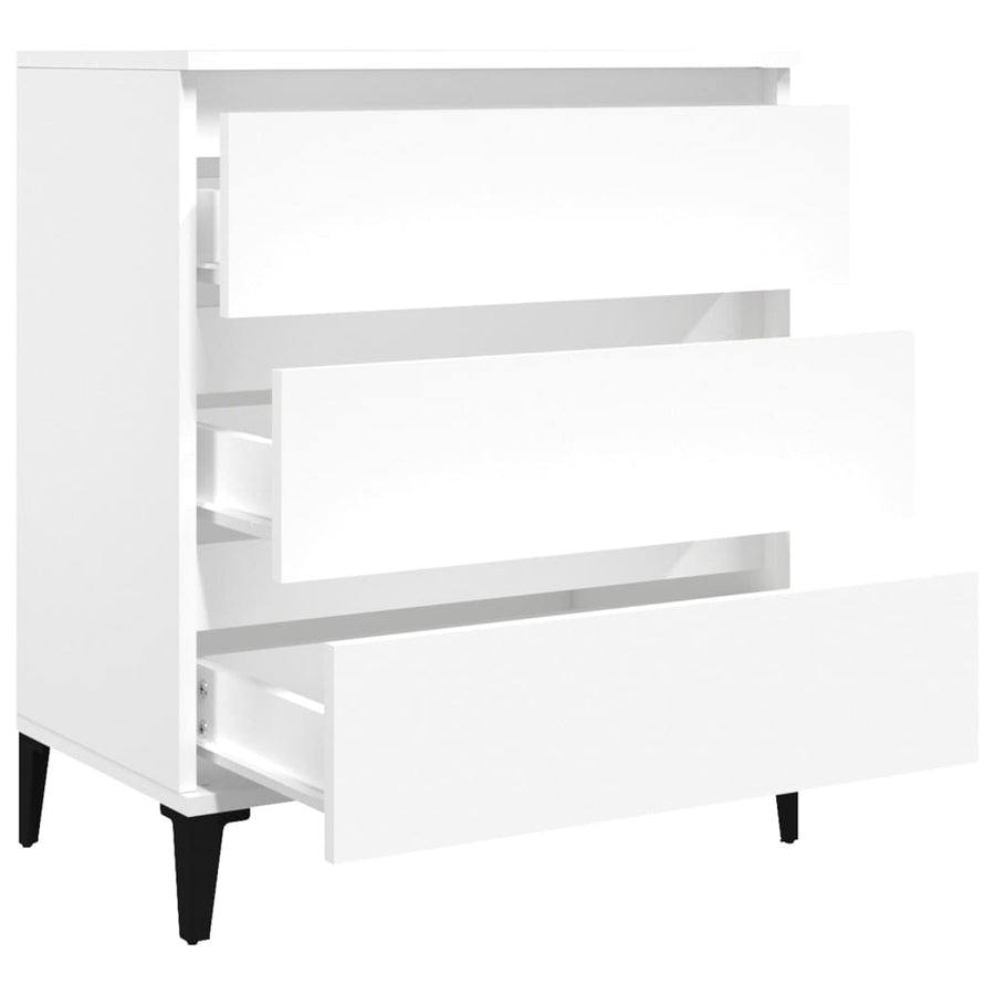 Dressoir 60X35X70 Cm Bewerkt Hout Wit