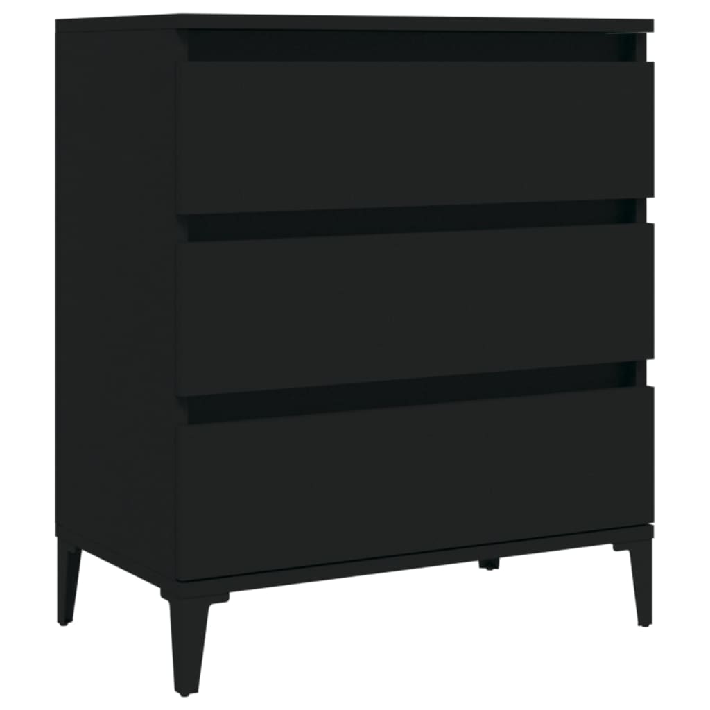 Dressoir 60X35X70 Cm Bewerkt Hout Zwart