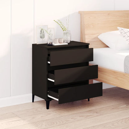 Dressoir 60X35X70 Cm Bewerkt Hout Zwart