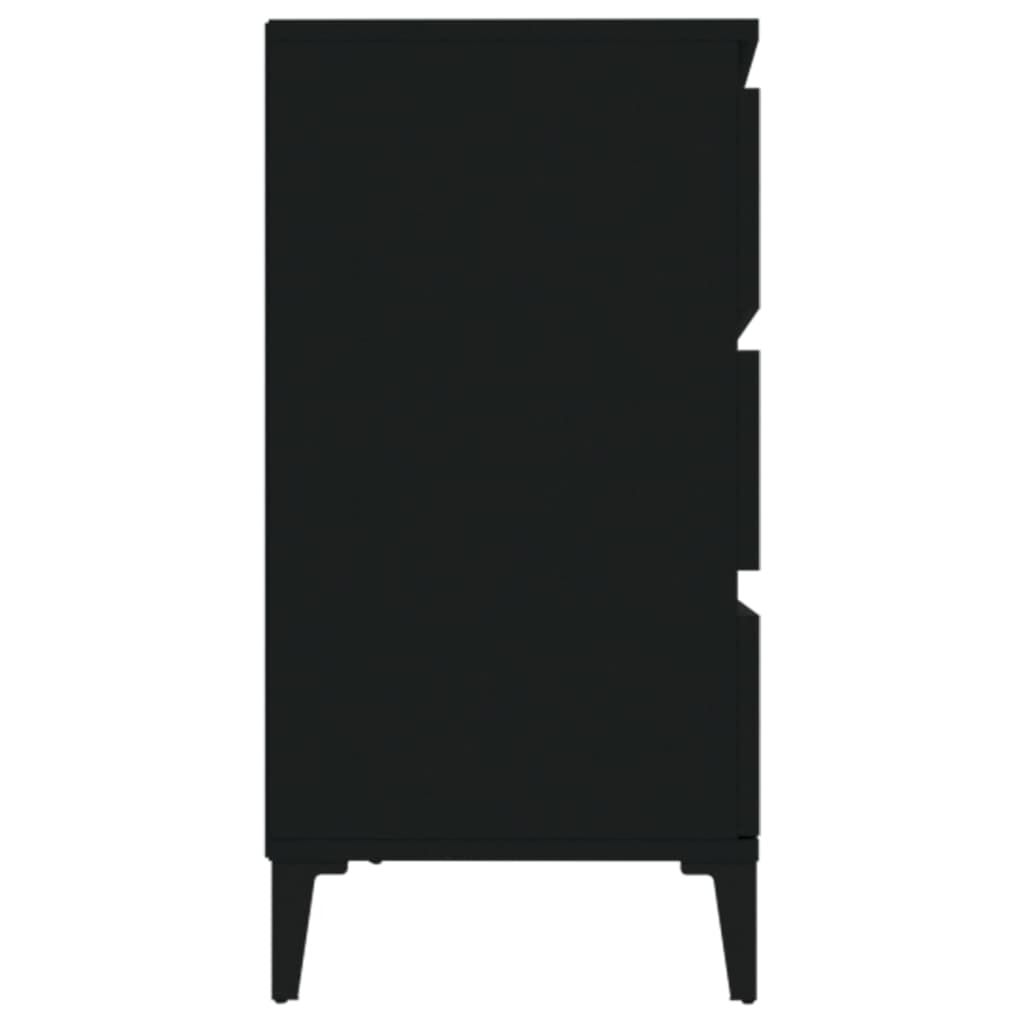 Dressoir 60X35X70 Cm Bewerkt Hout Zwart