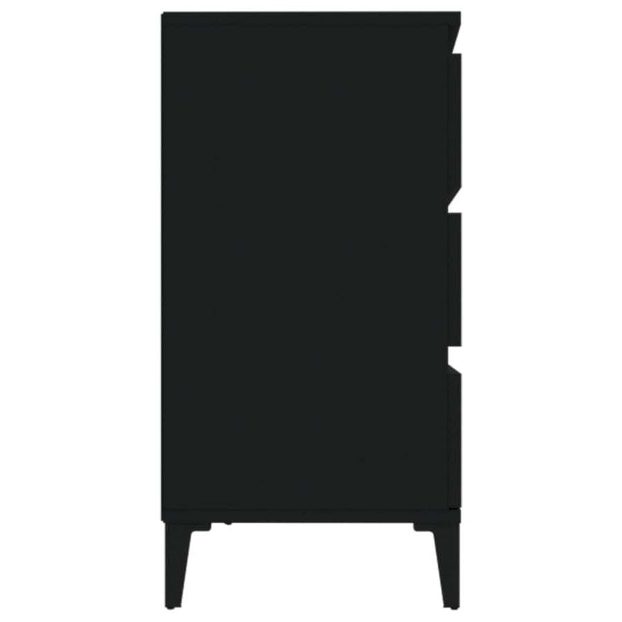 Dressoir 60X35X70 Cm Bewerkt Hout Zwart