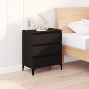 Dressoir 60x35x70 cm bewerkt hout zwart wandmontage