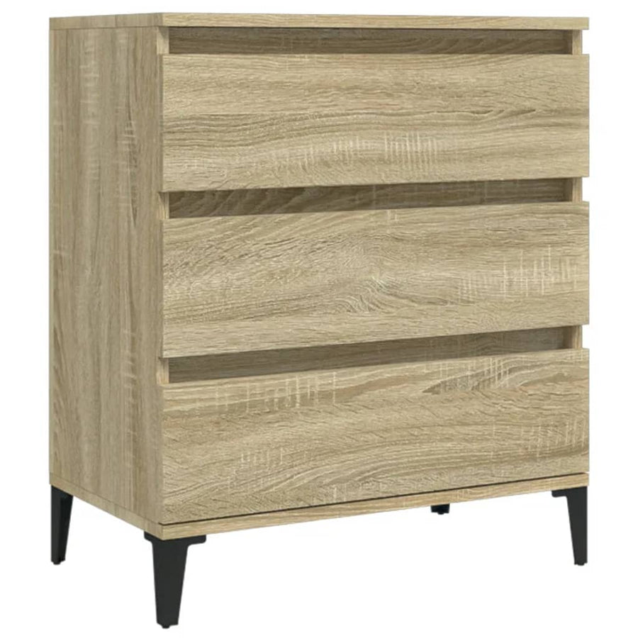 Dressoir 60X35X70 Cm Bewerkt Hout Sonoma Eikenkleurig
