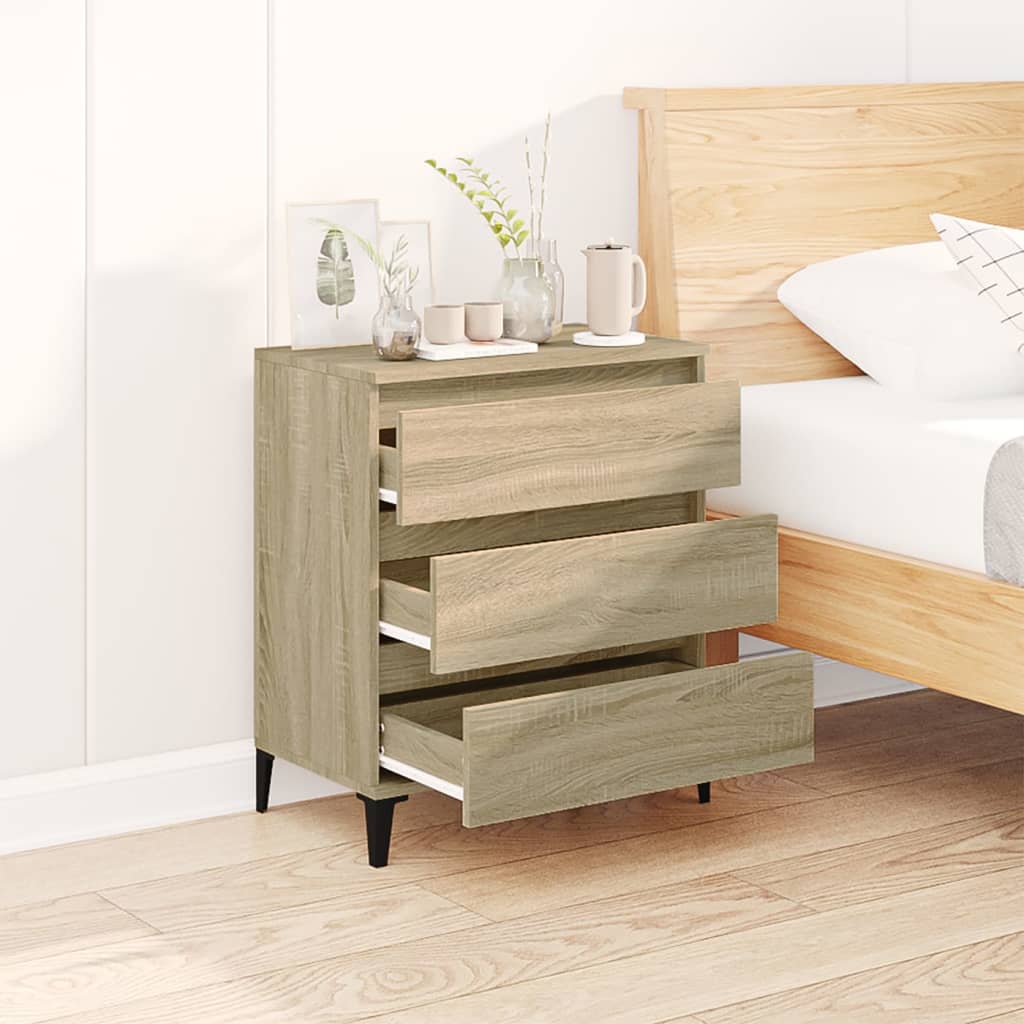 Dressoir 60X35X70 Cm Bewerkt Hout Sonoma Eikenkleurig