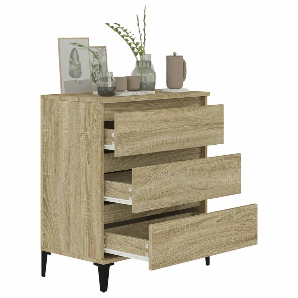 Dressoir 60X35X70 Cm Bewerkt Hout Sonoma Eikenkleurig