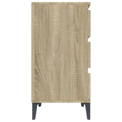 Dressoir 60X35X70 Cm Bewerkt Hout Sonoma Eikenkleurig