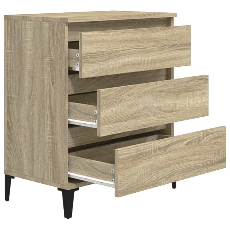 Dressoir 60X35X70 Cm Bewerkt Hout Sonoma Eikenkleurig