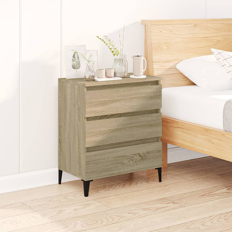 Dressoir 60X35X70 Cm Bewerkt Hout Sonoma Eikenkleurig