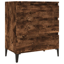 Dressoir 60X35X70 Cm Bewerkt Hout Gerookt Eikenkleurig