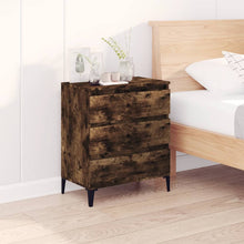 Dressoir 60X35X70 Cm Bewerkt Hout Gerookt Eikenkleurig