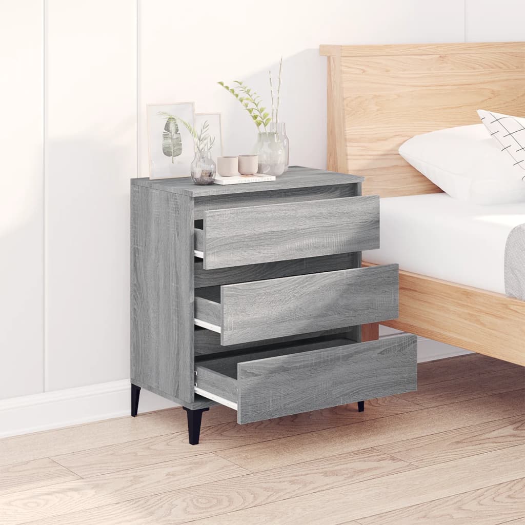 Dressoir 60X30X75 Cm Bewerkt Hout Grijs Sonoma Eikenkleurig