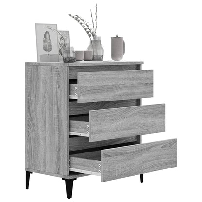 Dressoir 60X30X75 Cm Bewerkt Hout Grijs Sonoma Eikenkleurig