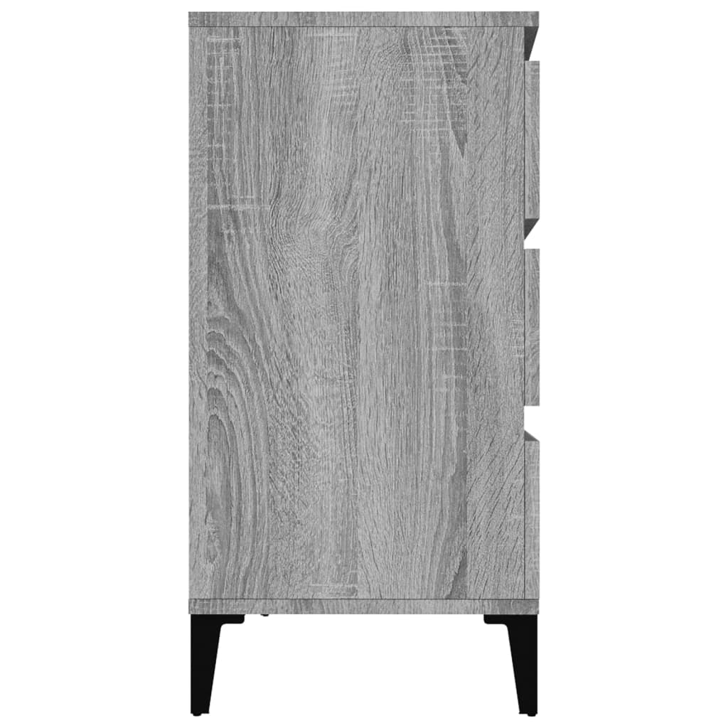 Dressoir 60X30X75 Cm Bewerkt Hout Grijs Sonoma Eikenkleurig