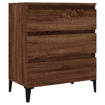 Dressoir 60X35X70 Cm Bewerkt Hout Bruin Eikenkleur
