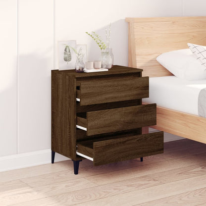 Dressoir 60X35X70 Cm Bewerkt Hout Bruin Eikenkleur