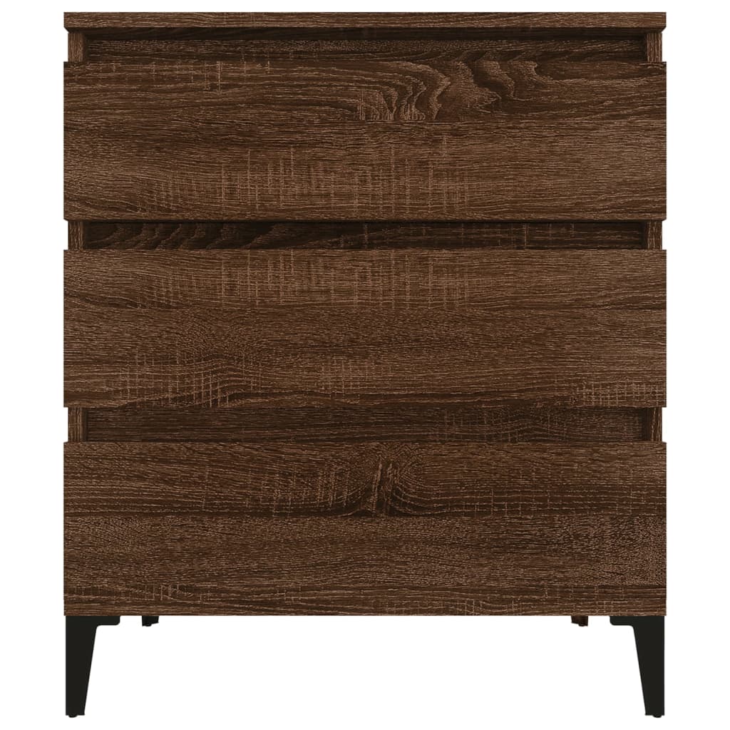 Dressoir 60X35X70 Cm Bewerkt Hout Bruin Eikenkleur