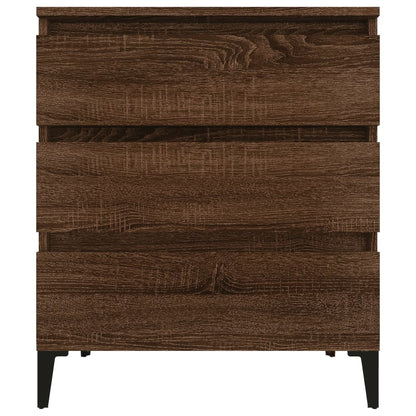 Dressoir 60X35X70 Cm Bewerkt Hout Bruin Eikenkleur