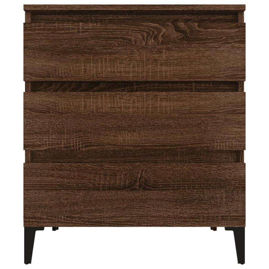 Dressoir 60X35X70 Cm Bewerkt Hout Bruin Eikenkleur