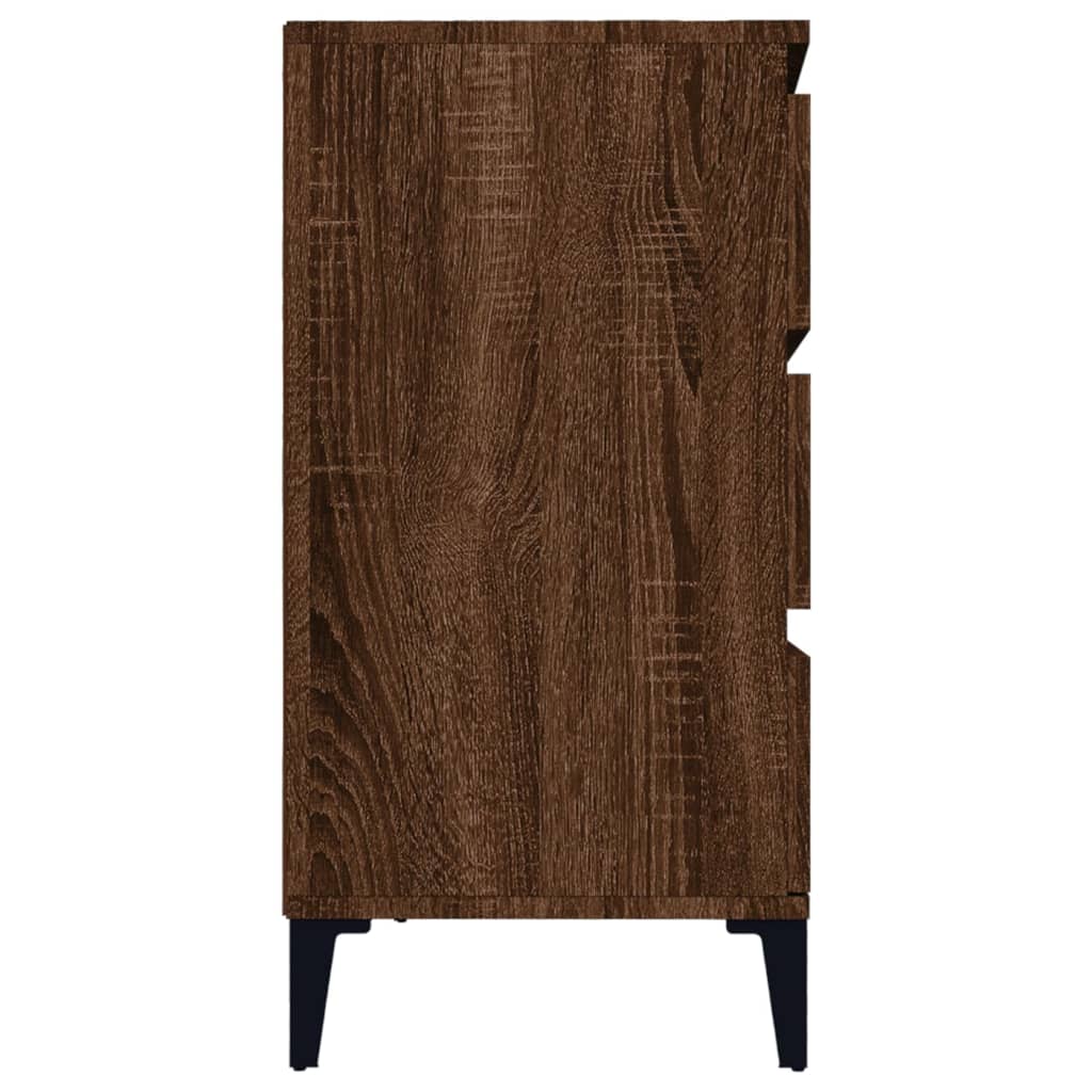 Dressoir 60X35X70 Cm Bewerkt Hout Bruin Eikenkleur