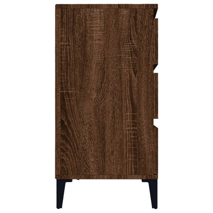 Dressoir 60X35X70 Cm Bewerkt Hout Bruin Eikenkleur
