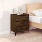 Sideboard 60x35x70 cm carved wood brown oak color